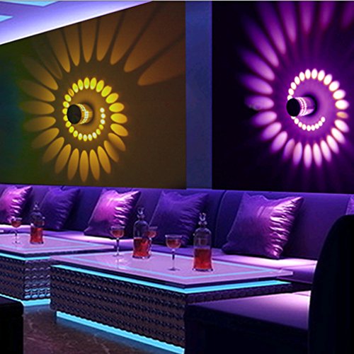 2 Stück Lamker 3W LED Wandleuchte Wandlampe Dimmbar Innen RGB Wandlicht