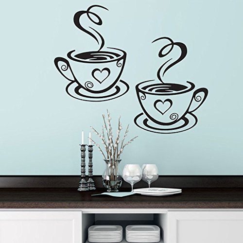 Cdet 1Pcs Kreative DIY Kaffeetasse Muster Wandtattoo Wohnzimmer Küche
