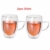 2er Set doppelwandige Design Glas Teetasse Kaffeetasse mit Henkel Hitzebeständige Klarglasbecher für Heiß- und Kaltgetränke 350ml - 1