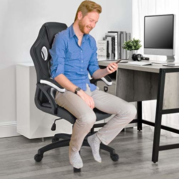 ArtLife Racing Schreibtischstuhl Montreal weiß | Armlehnen gepolstert & ergonomische Rückenlehne | Bürostuhl Drehstuhl Gaming-Stuhl - 3
