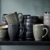 BITZ Kaffeetasse/Kaffeebecher, Tasse aus robustem Steinzeug, 30 cl, schwarz außen/grün innen - 5