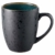 BITZ Kaffeetasse/Kaffeebecher, Tasse aus robustem Steinzeug, 30 cl, schwarz außen/grün innen - 1