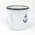 com-four® 3X Emaille Deko-Becher aus emaliertem Stahl in 3 verschiedenen maritimen Designs - Kaffeetasse für Outdoor und Camping - 350 ml - 7