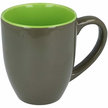 com-four® 4x Kaffeebecher in verschiedene Farben, 300 ml, Porzellan, Kaffeetasse, Kaffeepott (04 Stück - blau/grau/grün) - 3