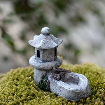 Demarkt Wasserturm Moos Micro Landschaftsdekoration Harz Brunnen Micro Landschaft Ornament Zen Garten Kunst Dekor - 9