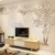 DIY 3D Riesiger Baum Paar Wandtattoos Wandaufkleber Kristall Acryl Malen Wanddeko Wandkunst (L, Silber, Links) - 4