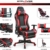 GTPLAYER Gaming Stuhl mit Fußstützen Bluetooth Lautsprecher Musik Stuhl Ergonomischer Computerstuhl Schreibtischstuhl Rot - 2