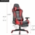 GTPLAYER Gaming Stuhl mit Fußstützen Bluetooth Lautsprecher Musik Stuhl Ergonomischer Computerstuhl Schreibtischstuhl Rot - 3