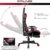 GTPLAYER Gaming Stuhl mit Fußstützen Bluetooth Lautsprecher Musik Stuhl Ergonomischer Computerstuhl Schreibtischstuhl Rot - 6