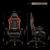 Hbada Gaming Stuhl Racing Stuhl Bürostuhl Chefsessel ergonomischer Drehstuhl Computerstuhl Kunstleder mit Fußstütze mit Kopfstütze und Ledenkissen Rot - 6