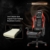 Hbada Gaming Stuhl Racing Stuhl Bürostuhl Chefsessel ergonomischer Drehstuhl Computerstuhl Kunstleder mit Fußstütze mit Kopfstütze und Ledenkissen Rot - 7