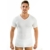 HERMKO 4880 4er Pack Herren Business Kurzarm Unterhemd mit V-Ausschnitt, Größe:D 4 = EU S, Farbe:weiß - 2