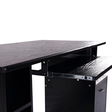 HOMCOM Computertisch Schreibtisch Bürotisch PC Tisch Arbeitstisch mit Schublade und Aktenhalterung 152 × 60 × 88 cm - 6