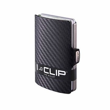 I-CLIP ® Geldbörse Carbon-Optik, Mettalic-Grey (In 2 Varianten Erhältlich) - 1