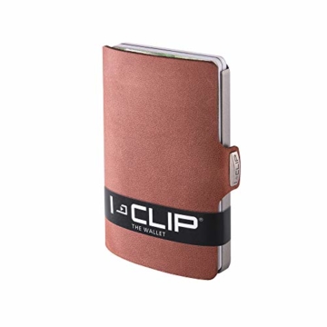 I-CLIP ® Geldbörse Soft-Touch Oak, Metallic-Grey (In 8 Varianten Erhältlich) - 1