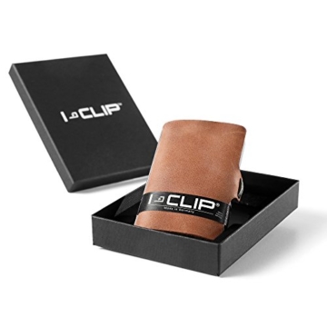 I-CLIP ® Geldbörse Soft-Touch Oak, Metallic-Grey (In 8 Varianten Erhältlich) - 4