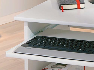 Inter Link Schreibtisch Computertisch Laptoptisch Arbeitstisch Büromöbel MDF Weiss BxHxT: 80 x 75 x 50 cm - 7