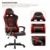 IntimaTe WM Heart Gaming Stuhl, Bürostuhl mit verstellbarem Kopfkissen und Lendenkissen, Ergonomischer Schreibtischstuhl, Racingstuhl Mir hoher Rückenlehne (Rot) - 4