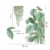 LucaSng DIY Groß Wandtattoo Wandaufkleber, Grüne Pflanze Blätter Schildkrötenblatt Wandsticker Wanddeko für Wohnzimmer Schlafzimmer Flur Kühlschrank (Stil B) - 4