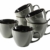 MÄSER 931518 Serie Scuro Cappuccino-Tassen-Set aus Keramik für 6 Personen, Milchkaffeetassen, Jumbo Kaffeetassen, 450 ml, Grau Steinzeug - 1