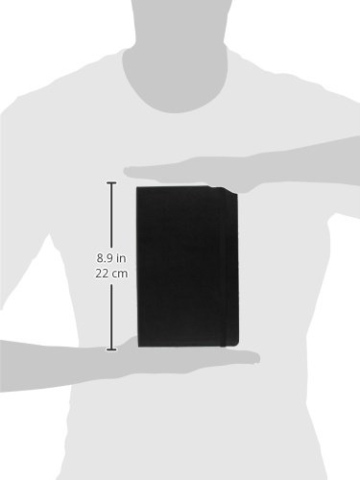Moleskine - Klassisches Blanko Notizbuch - Hardcover mit Elastischem Verschlussband - Farbe Schwarz - Größe Groß 13 x 21 cm - 208 Seiten - 2