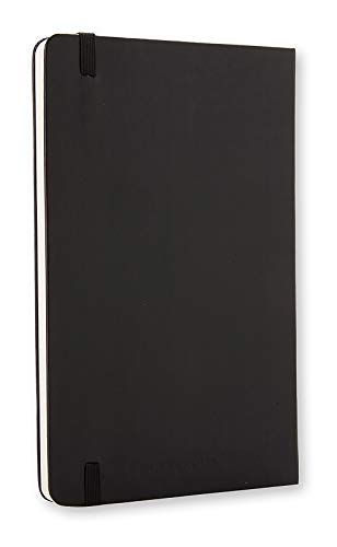 Moleskine - Klassisches Blanko Notizbuch - Hardcover mit Elastischem Verschlussband - Farbe Schwarz - Größe Groß 13 x 21 cm - 208 Seiten - 5