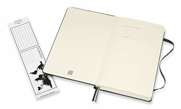Moleskine - Klassisches Notizbuch mit Punktraster und Zusatzseiten - Hardcover mit elastischem Verschlussband - Farbe Schwarz - Größe A5 13 x 21 - 400 Seiten - 3