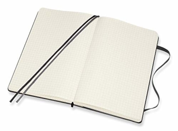 Moleskine - Klassisches Notizbuch mit Punktraster und Zusatzseiten - Hardcover mit elastischem Verschlussband - Farbe Schwarz - Größe A5 13 x 21 - 400 Seiten - 6