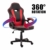 play haha Gaming-Stuhl im Renn-Stil, Büro-Drehstuhl, ergonomischer Konferenzstuhl mit Lendenwirbelstütze, PU-Leder mit verstellbarem Arbeitsstuhl, Gasdruckfeder, SGS-geprüft PH094 rot - 4