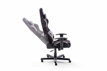 Robas Lund OH/FD01/NG DX Racer 5 Gaming Stuhl/ Büro-/ Schreibtischstuhl, mit Wippfunktion Gamer Stuhl Höhenverstellbarer Drehstuhl PC Stuhl Ergonomischer Chefsessel, schwarz-grau - 9