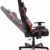 Robas Lund OH/FD01/NR DX Racer 1 Gaming-/ Büro-/ Schreibtischstuhl, mit Wippfunktion Gaming Stuhl Höhenverstellbarer Drehstuhl PC Stuhl Ergonomischer Chefsessel, schwarz-rot - 8
