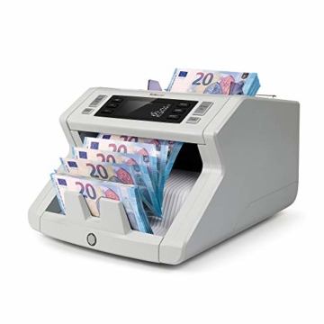 Safescan 2265 - Banknotenzähler für unsortierte Banknoten mit 5-facher Falschgelderkennung. - 5