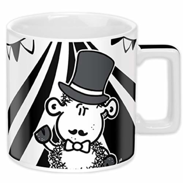 Sheepworld Wortheld-Tasse 45922, Kaffee-Tasse mit Spruch Zirkus, Porzellan, 45 cl, schwarz-weiß - 2