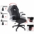 SONGMICS Gamingstuhl, Racing Chair, Schreibtischstuhl mit hoher Rückenlehne, Bürostuhl, höhenverstellbar, hochklappbare Armlehnen, Wippfunktion, für Gamer, schwarz OBG28B - 5