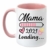 TassenTicker - "Mama Loading 2021" - beidseitig Bedruckt - Kaffeetasse - Geschenk - werdende Mutter - Schwangere - Baby - Geschenk Tasse (Rosa) - 1