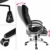 TecTake 403238 Chefsessel mit doppelter Polsterung, ergonomischer Bürostuhl mit Armlehnen, höhenverstellbar, stufenlose Wippmechanik, Lederoptik, schwarz - 2