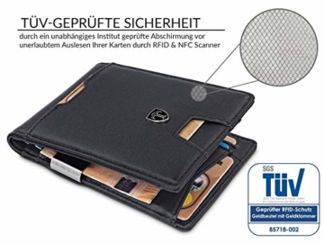 TRAVANDO Geldbeutel Männer mit Geldklammer Stockholm Slim Portemonnaie Wallet Portmonaise Herren Geldbörse Geldtasche klein Portmonee RFID Schutz Kreditkartenetui Brieftasche Kartenetui Geschenk - 3