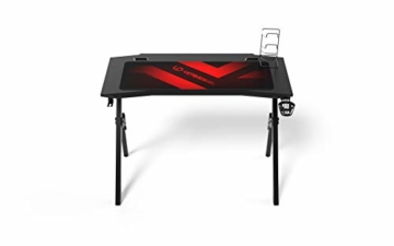 Ultradesk Action V2 - Gaming Tisch, Gamer Desk, Computertisch mit innovativem Design, Hohe Qualität, L: 110 cm, T: 59 cm, H: 75 cm - 4