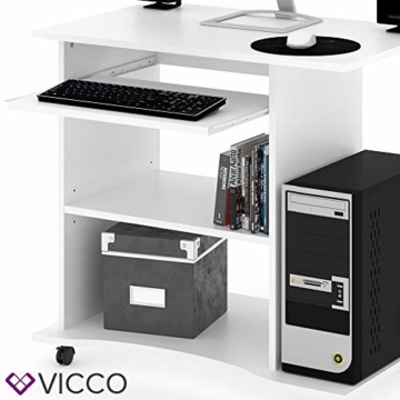 Vicco Computertisch HARM Tisch Bürotisch Laptoptisch Büro Schreibtisch rollbar - 4
