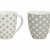 XXL Kaffeetasse 650 ml – 2er Set – Kaffeebecher mit Stern Design – Jumbo Tasse Porzellan Becher Weihnachtstasse Sterne - 