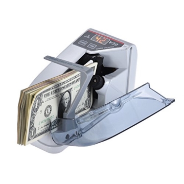 Aibecy Mini Handy Bill Cash Banknote Counter Geld Währung Zählmaschine AC oder Batterie angetrieben (Geldzähler) - 1