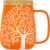 amapodo Teetasse mit Deckel und Sieb 600ml Porzellan Tasse groß, XXL Tassen Set Orange plastikfrei - 2