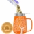 amapodo Teetasse mit Deckel und Sieb 600ml Porzellan Tasse groß, XXL Tassen Set Orange plastikfrei - 5