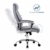 Amoiu Bürostuhl, ergonomischer Schreibtischstuhl Chefsessel mit gepolsterten Armlehnen und Kopfunterstützung,Höheverstellbar 360°Bürodrehstuhl Stoff Drehstuhl (Grau Stoff) - 4