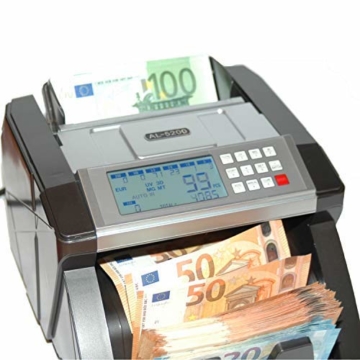 Banknotenzähler Geldzählmaschine Geldscheinzähler Wertzähler Geldzähler Geldscheinprüfer erkennt alle neue 100 und 200 EUR - 7