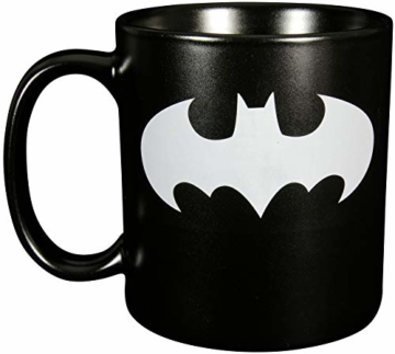 BATMAN XXL Bat Symbol“, Steingut, ca. 700ml – 0122040 Tasse, Keramik, schwarz, 16 x 11.5 x 13.2 cm - 1