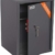 Brihard Business XL Tresor Safe mit Schlüssel-Schloss, 50x35x36cm (HxWxD), Titan Grau - 5