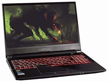 Captiva Advanced Gaming I56-473 Gaming-Notebook |Intel Core i7-10750H | GTX 1650 4GB | 16GB DDR4 RAM | SSD 1TB M.2 | 15 Zoll Full HD | RGB Tastatur | Kein Betriebssystem | PC Spiele - 1