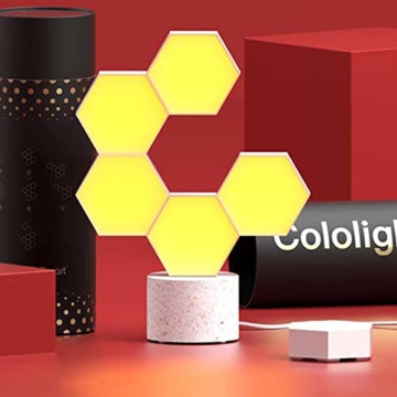 Cololight PRO Lichtsystem - Steuerung per App (Android und Apple), Alexa, Google Home, 16 Mio RGB LED Farben und Effekte, Gamingbeleuchtung zum Zusammenstecken, Stone Set mit 6 Modulen - 8