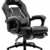 Delman XXL Gaming Stuhl Racing Stuhl Schreibtischstuhl Gaming Chair Drehstuhl Höhenverstellbar mit Fußstütze Fußablage mit Armlehnen Chefsessel Große Sitzfläche Dicke Polsterung 11 cm RS0019GY - 1